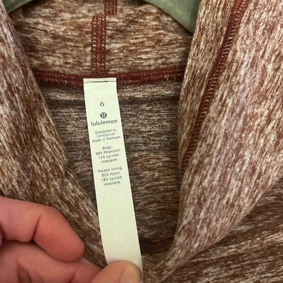 Lululemon Mock Neck Pullover/ Heathered Savannah/ Size 6 - Picture 5 of 7